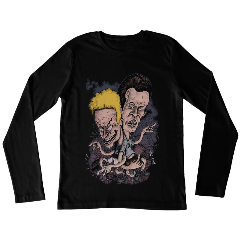 Beavis and Butt-Head Cartoon Art Female Long Sleeve T-Shirt