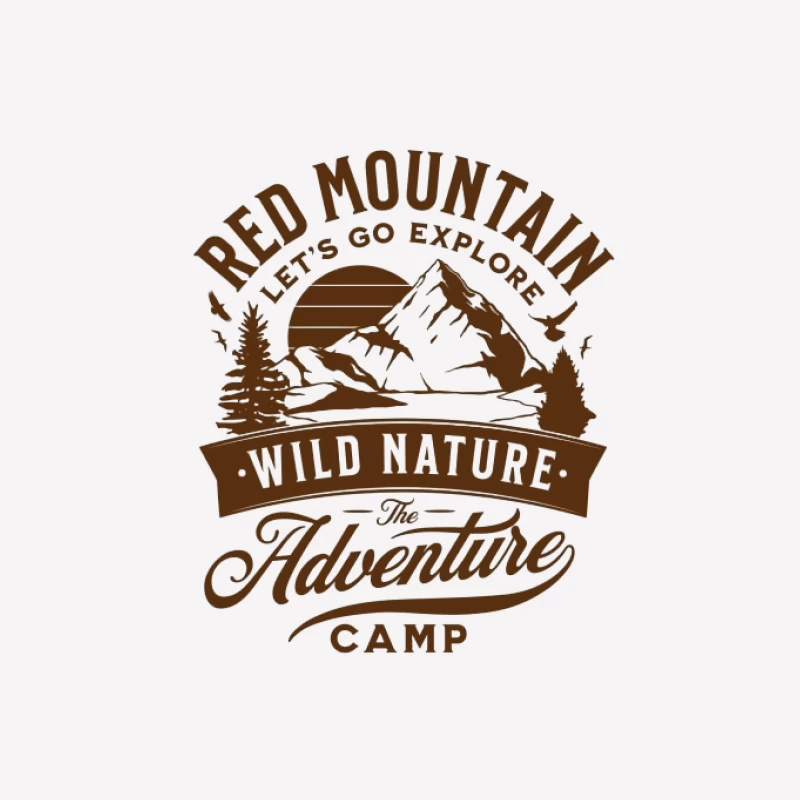 Wildes Abenteuer im Red Mountain Camp Herren T-Shirt