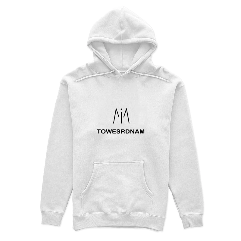 Abstrakte Buchstabenlogo auf Schwarz Damen Pullover Hoodie