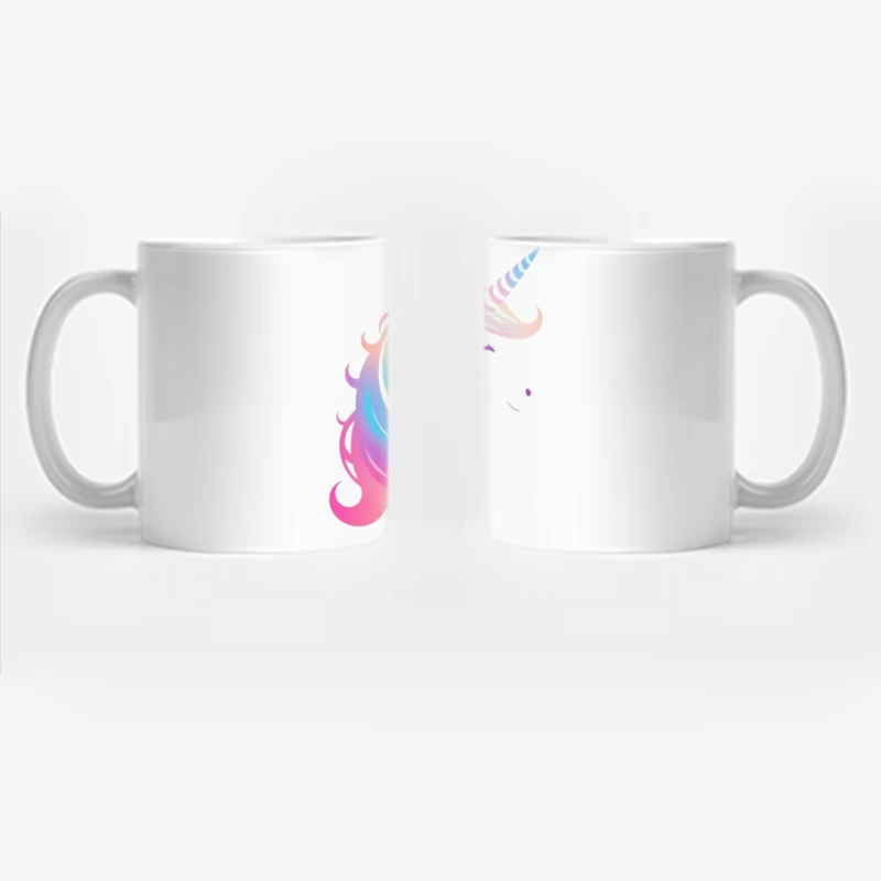 Rainbow Pastel Unicorn Silhouette Coffee Mug