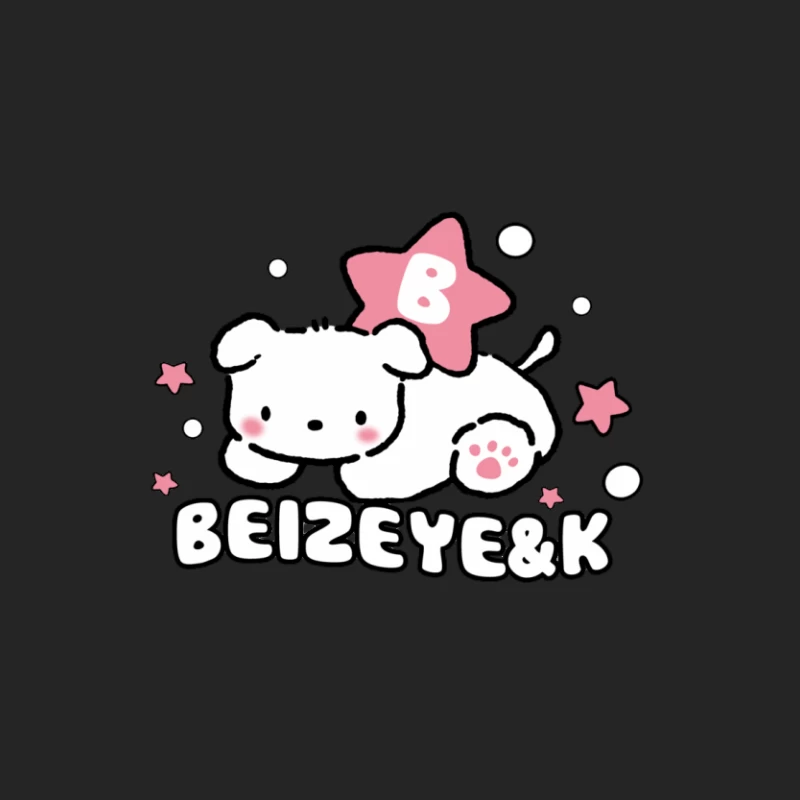 Chiot mignon avec étoile rose Femme Sweat-shirt à enfiler