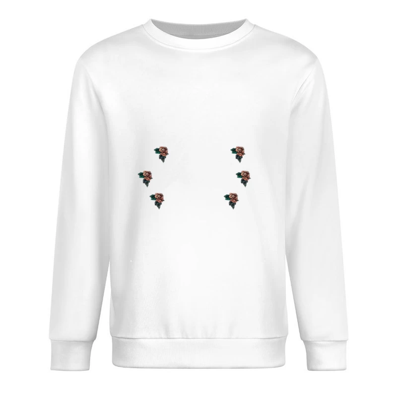 Motif floral de roses Homme Sweat-shirt à enfiler