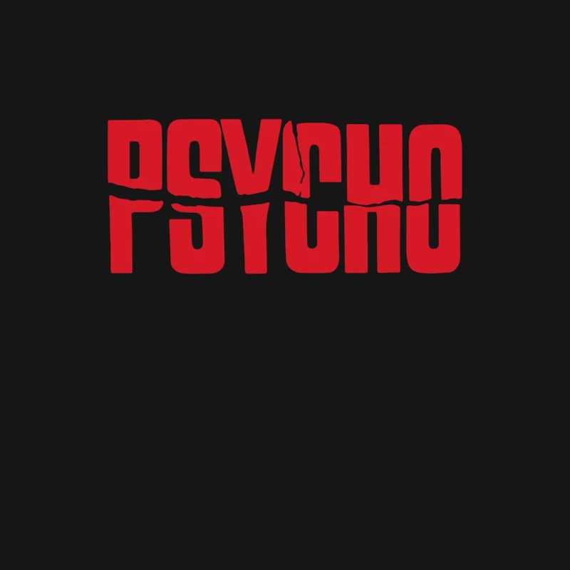 Red Typography Logo of Classic Horror Film "Psycho" Female Long Sleeve T-Shirt