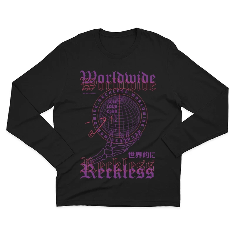 Weltweites Reckless-Design Herren Langarm T-Shirt