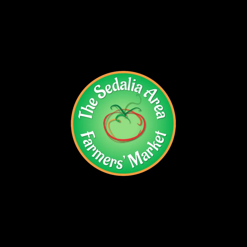 Sedalia Area Farmers' Market Circular Green Logo with Tomato Design Travel Mug