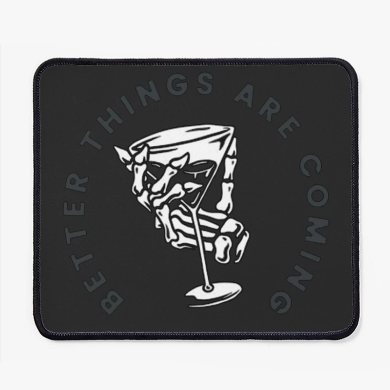 Creative Cocktail Art with Inspirational Message Mouse Pad