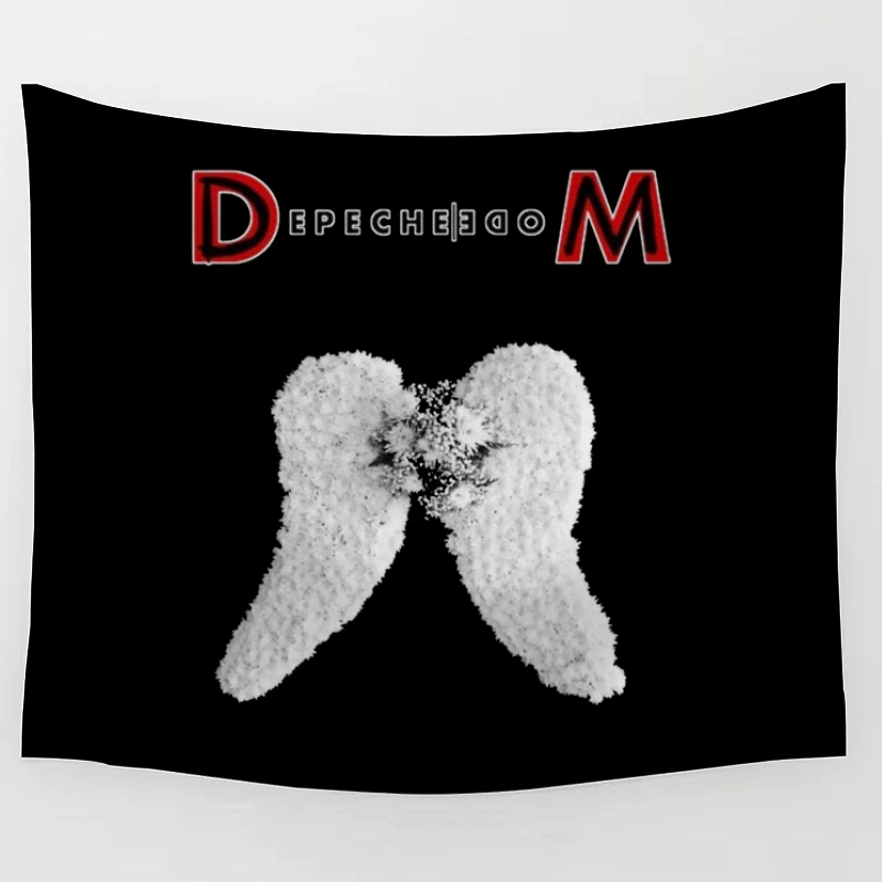 Depeche Mode Angel Wings Logo Design Tapestry