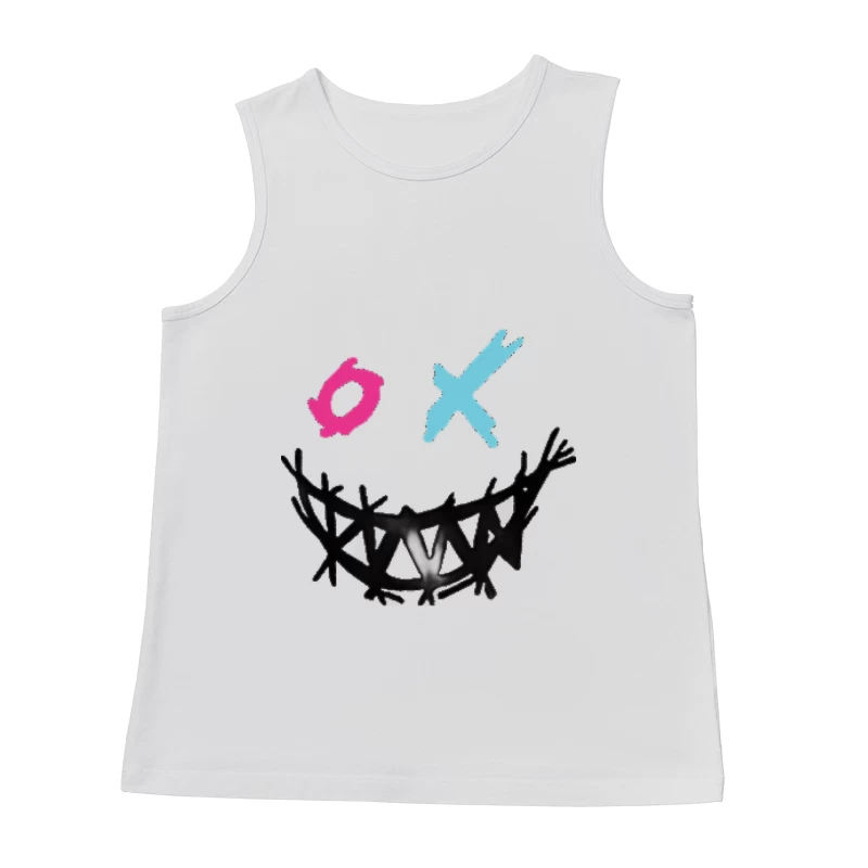 Abstraktes Gesicht mit bunten Elementen Herren Tanktops
