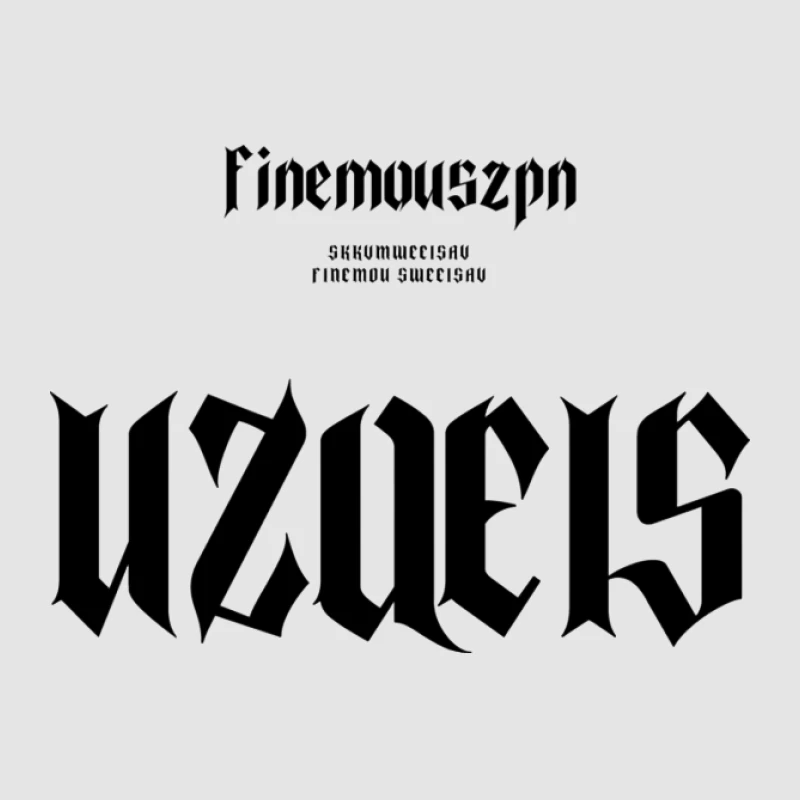 Gotische Schriftzug-Kunst Herren Pullover Hoodie
