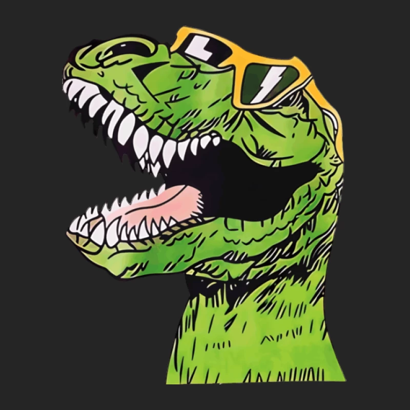 Cooler Dinosaurier mit Sonnenbrille Herren Pullover Sweatshirt