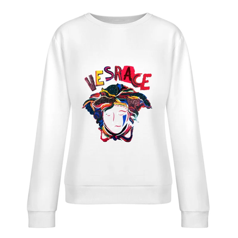 Buntes Medusa-Design und Kunst Damen Pullover Sweatshirt