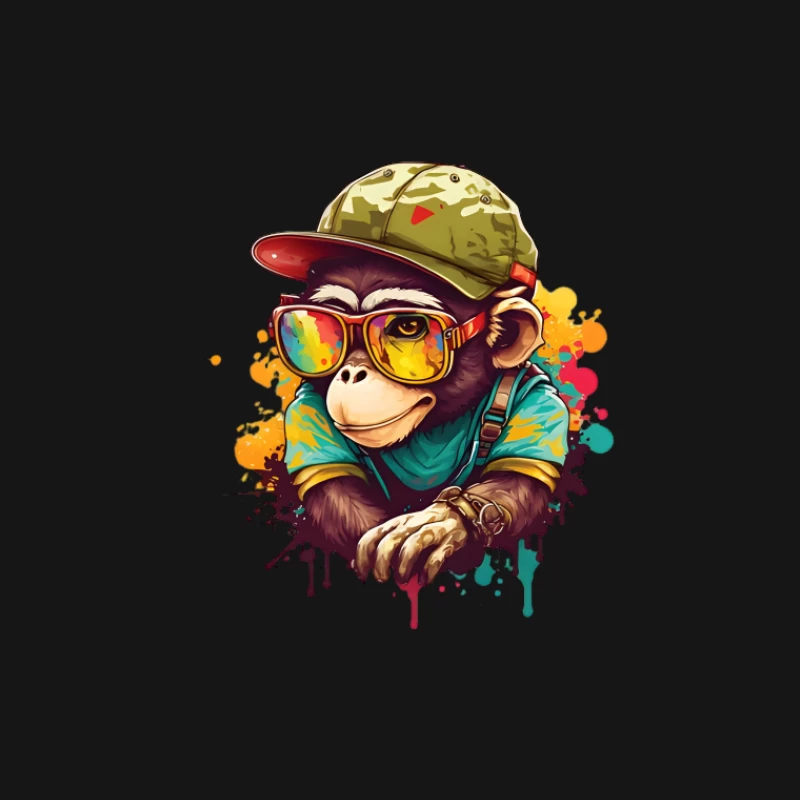 Stylischer Affe mit Sonnenbrille Herren T-Shirt