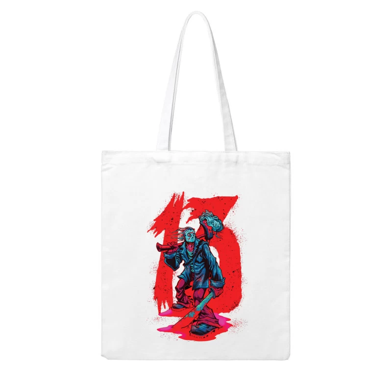 Horror Character Illustration Cotton Tote Bag