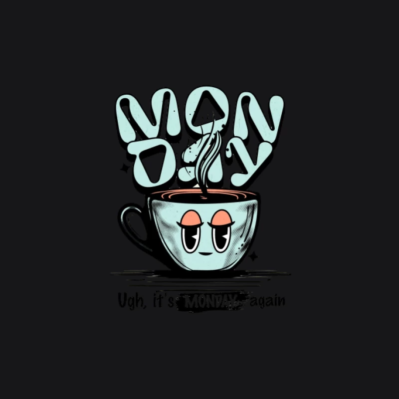 Illustration de tasse de café du lundi matin Femme Sweat à capuche