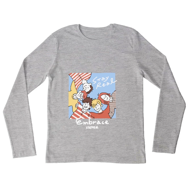 Umarmung und Gemeinschaft Damen Langarm T-Shirt