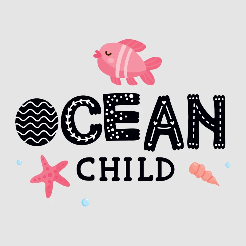 Enfant de l'océan avec motifs marins Femme Sweat à capuche