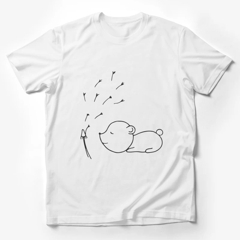Ours et Fleurs de Pissenlit Homme T-Shirt