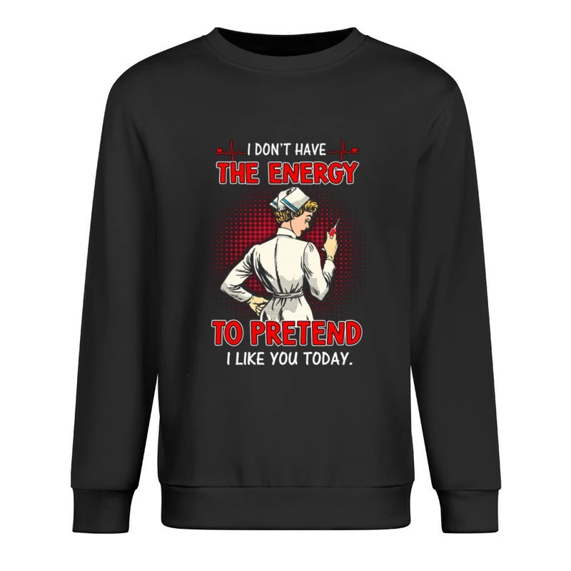 Humour de l'infirmière avec seringue Homme Sweat-shirt à enfiler