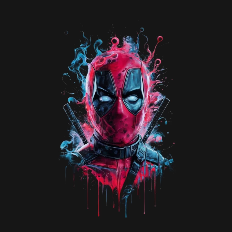 Deadpool Comic Art Illustration Male Long Sleeve T-Shirt