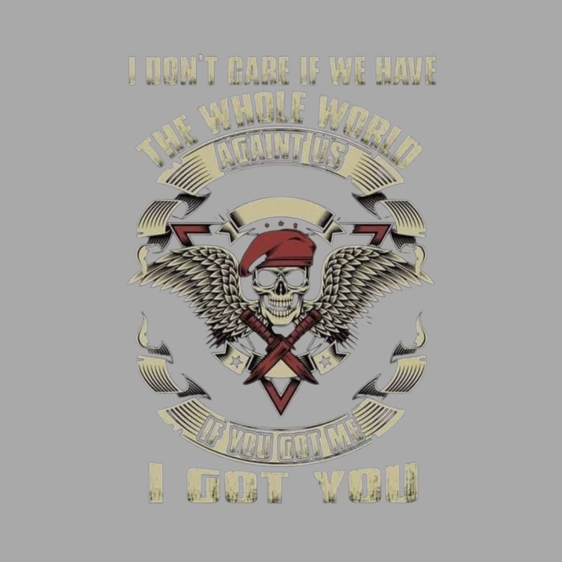 Motivational Military Solidarity Design Male Pullover Hoodie