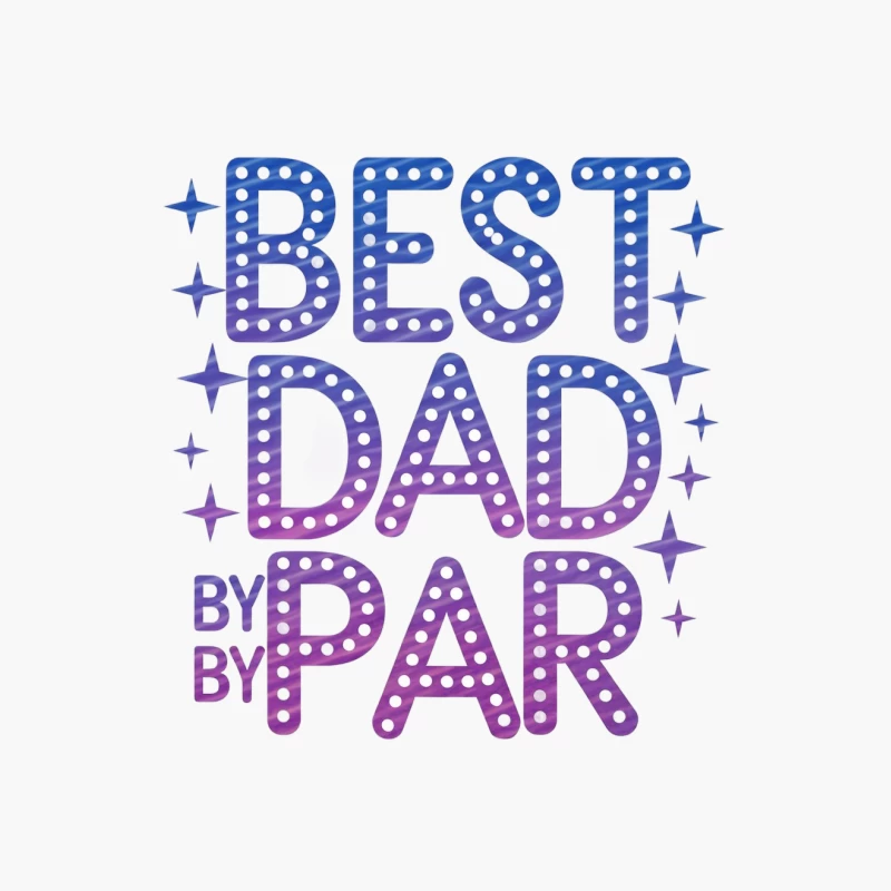 Sparkling "Best Dad By Far" Marquee Typography for Father's Day Cotton Tote Bag