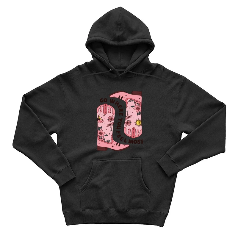 Kunstvolle Cowboystiefel Illustration Herren Pullover Hoodie
