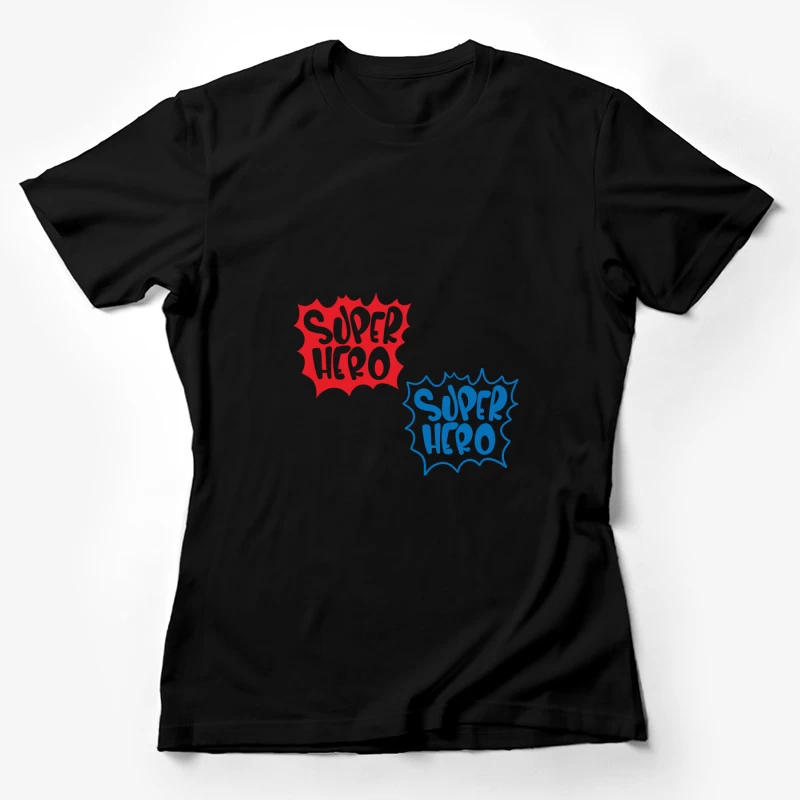 Design de super-héros coloré Femme T-Shirt