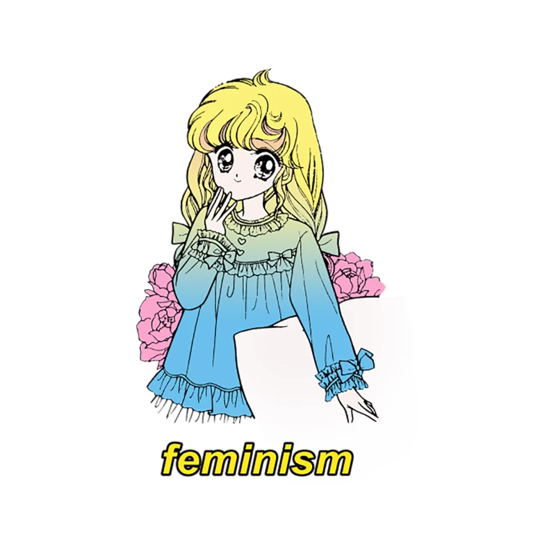 Feminism  80s Aesthetic Meme Design Tapestry