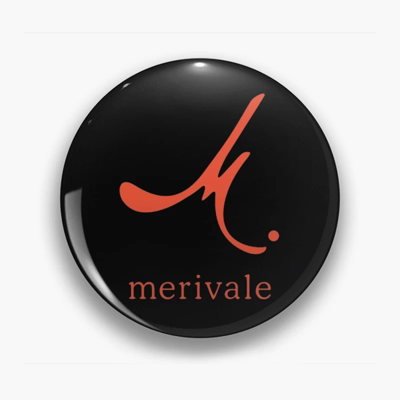 Merivale Hospitality Group Minimalist Red Logo Design Pin