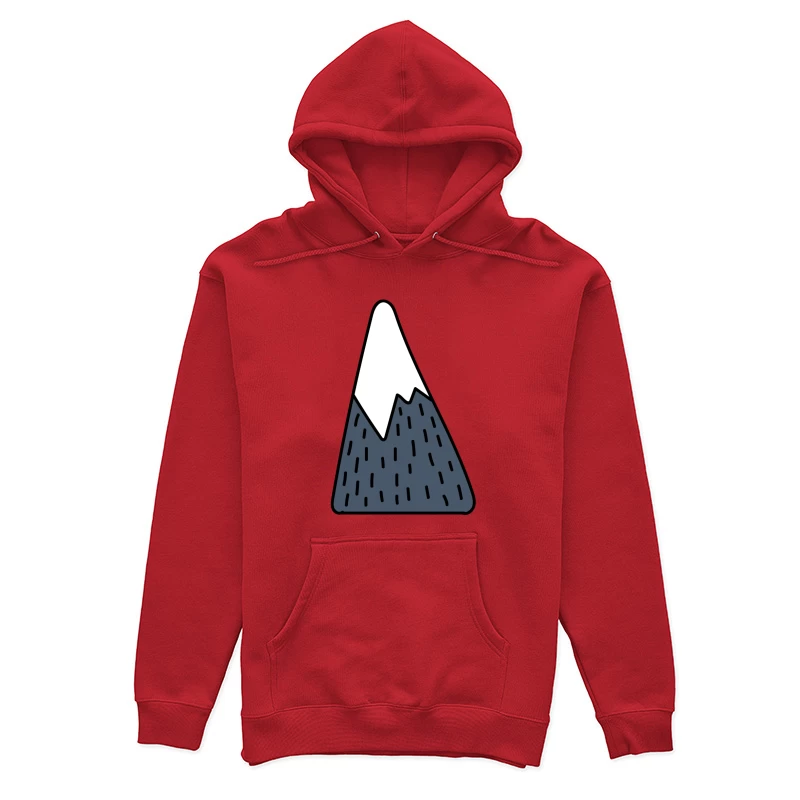 Montagne stylisée avec sommet enneigé Femme Sweat à capuche