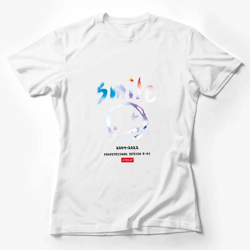 Fröhliches Smiley-Gesicht Design Damen T-Shirt