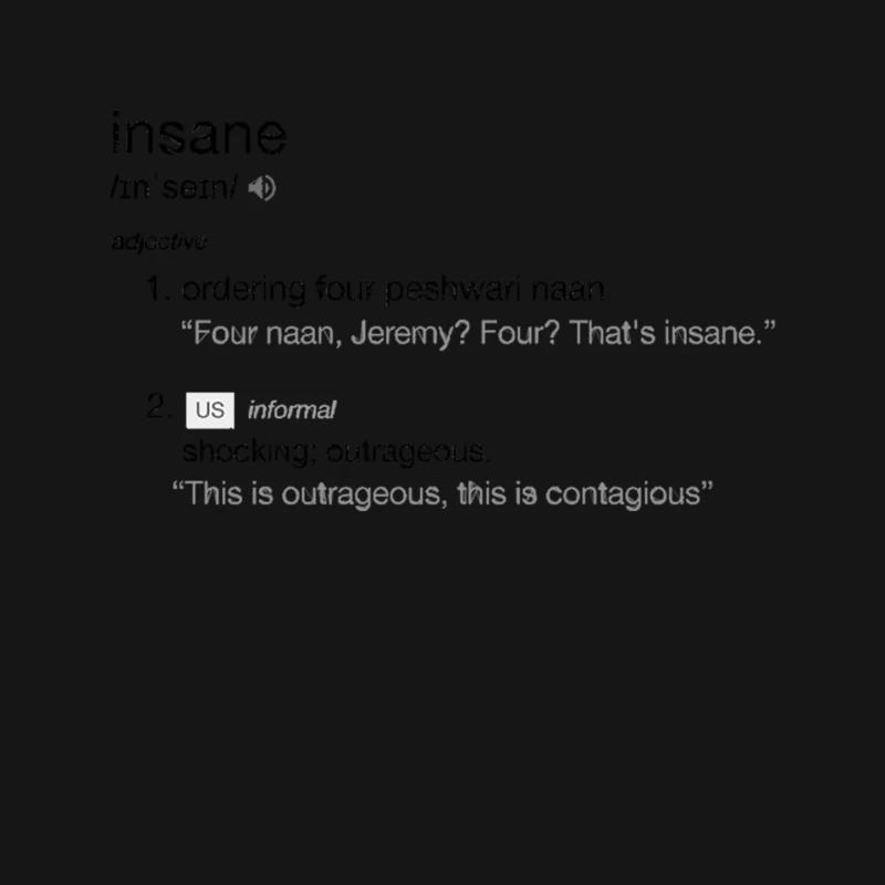 _Four naan, Jeremy Four That_s insane._ Insane Peep Show Dictionary Tribute Mouse Pad