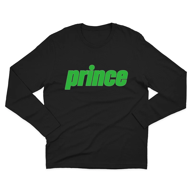 Prince Sports Brand Green Logo Male Long Sleeve T-Shirt