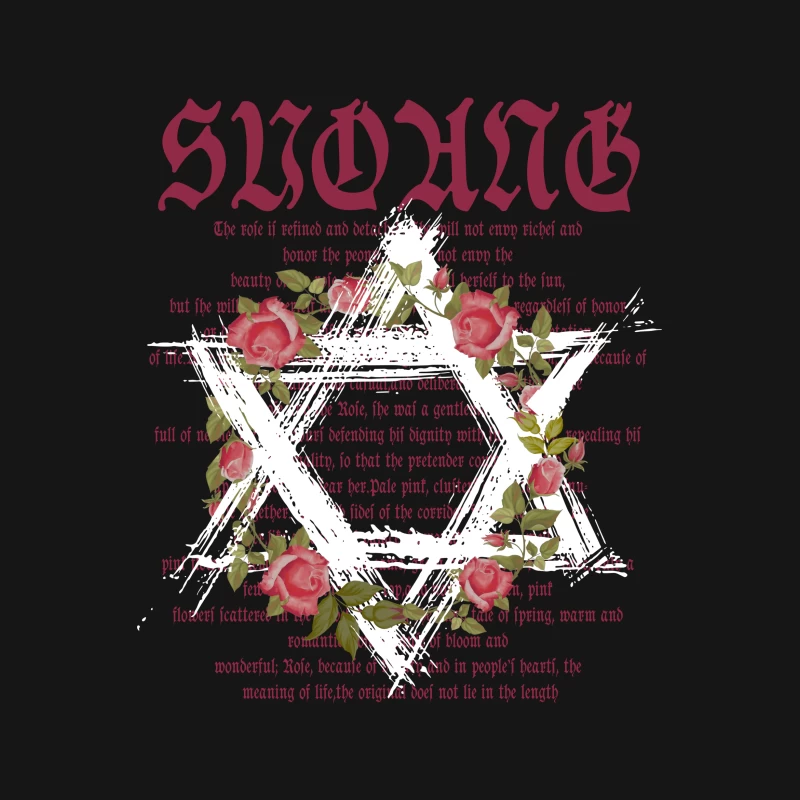 Jung mit Blumen und Stern Herren T-Shirt