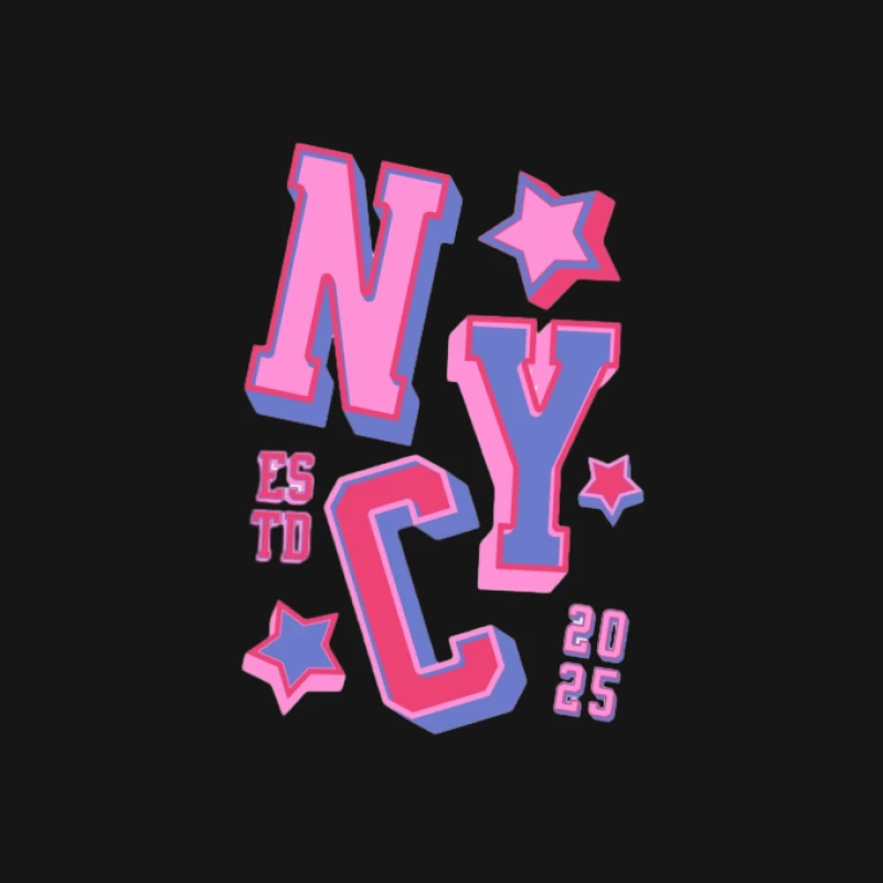 Design coloré de NYC avec étoiles Femme T-Shirt
