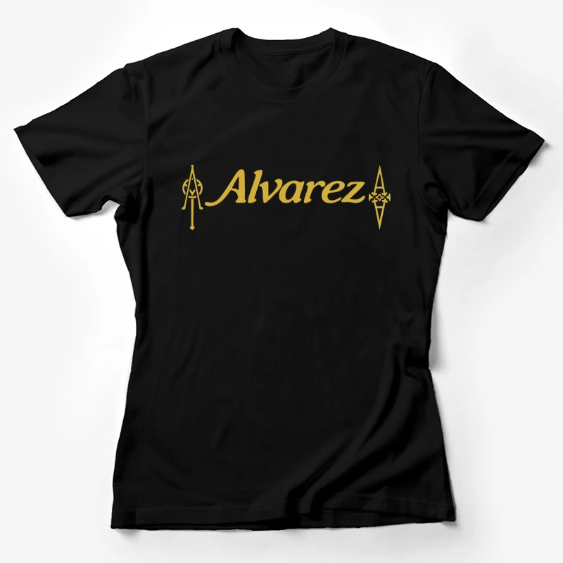 Alvarez Guitar Company Gold Logo Design Female T-Shirt