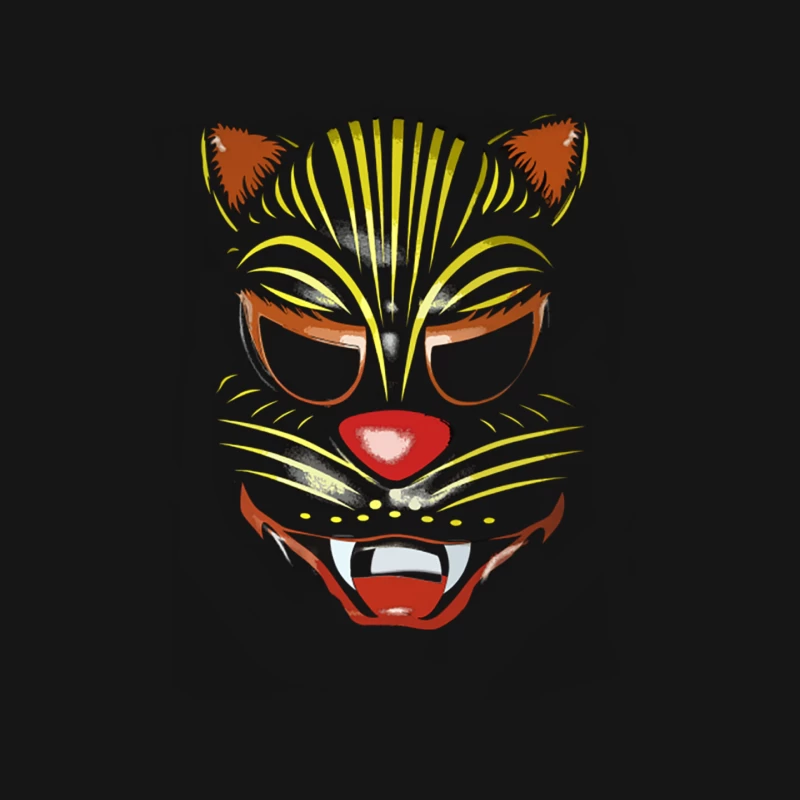 Black Cat mask Mouse Pad