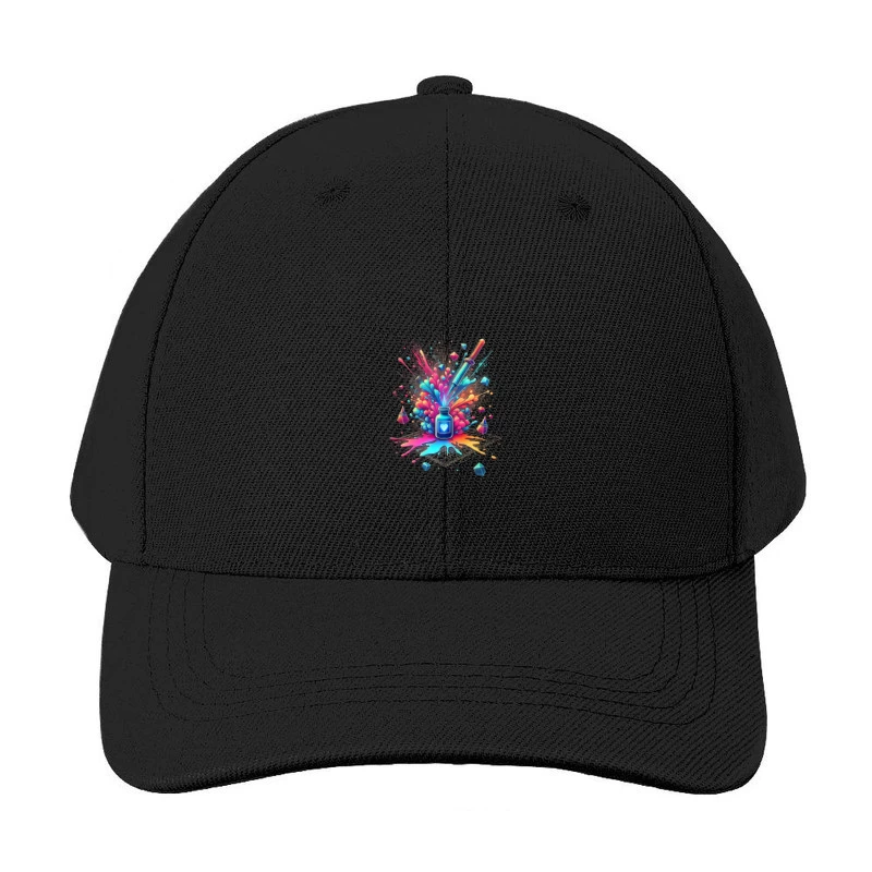 Magical Love Potion with Colorful Geometric Burst Baseball Cap