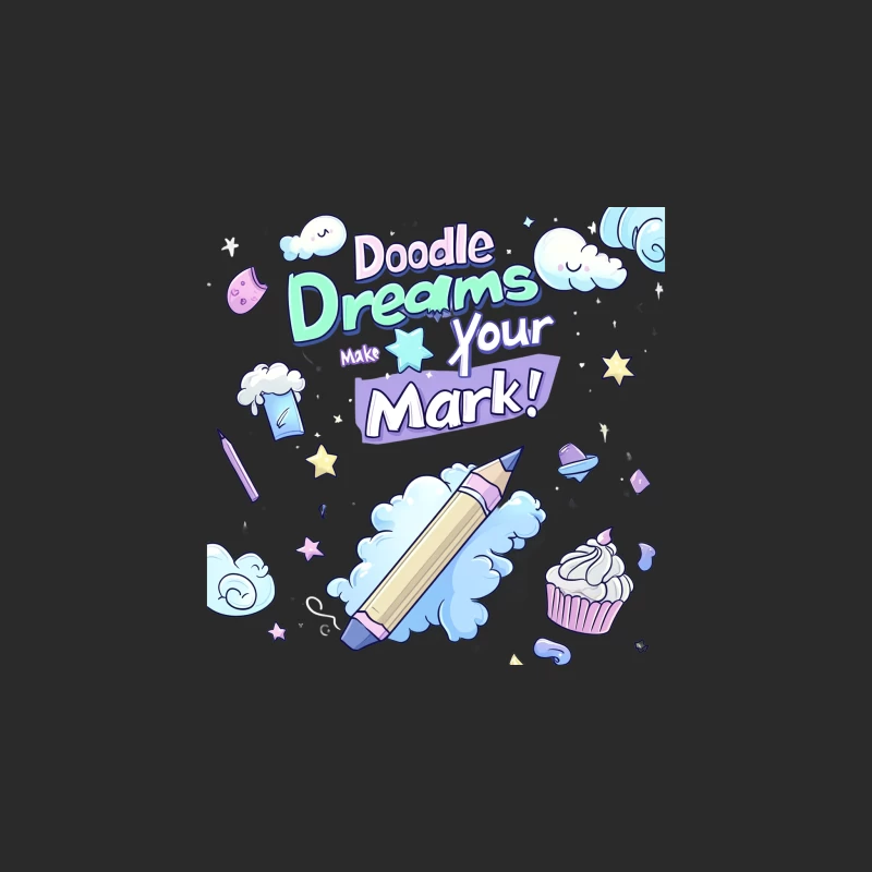 Cute Pastel Doodle Dreams: Unleash Your Creative Mark Baseball Cap