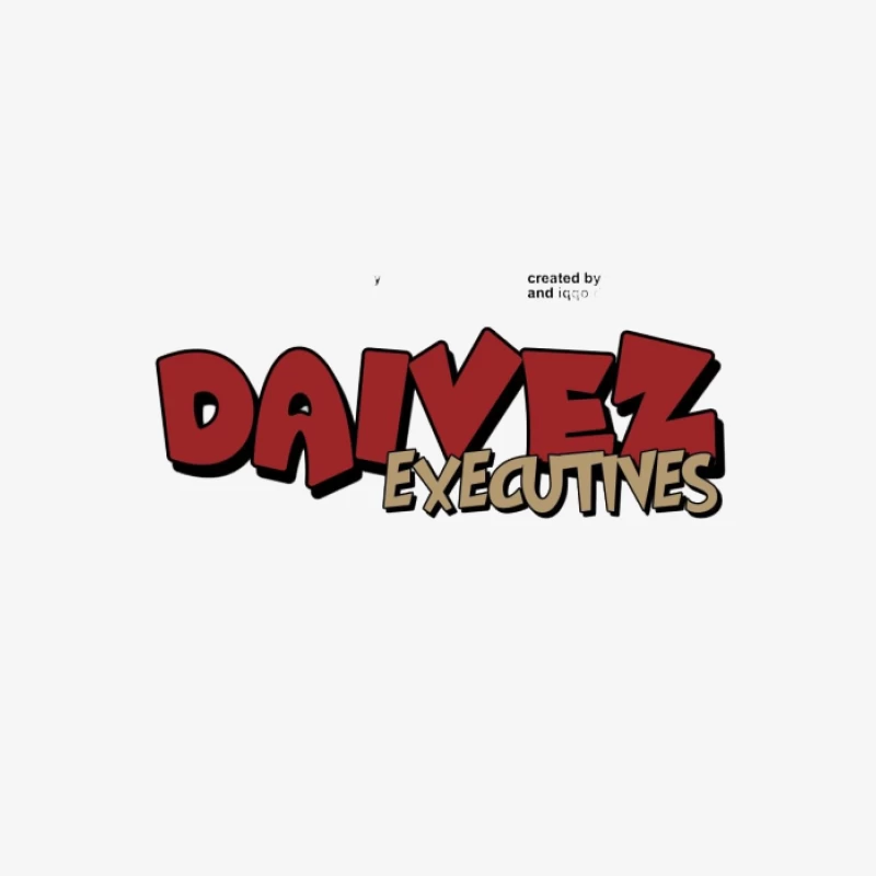 Daivez Executives Logo in Rot und Beige Damen Pullover Sweatshirt