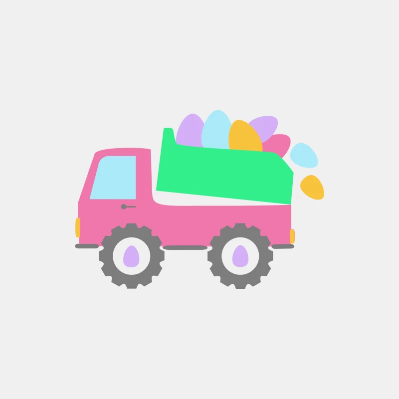 Camion coloré avec œufs décoratifs Homme Débardeur
