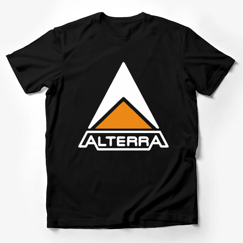 Alterra Corporate Logo with Orange Triangle Design Male T-Shirt