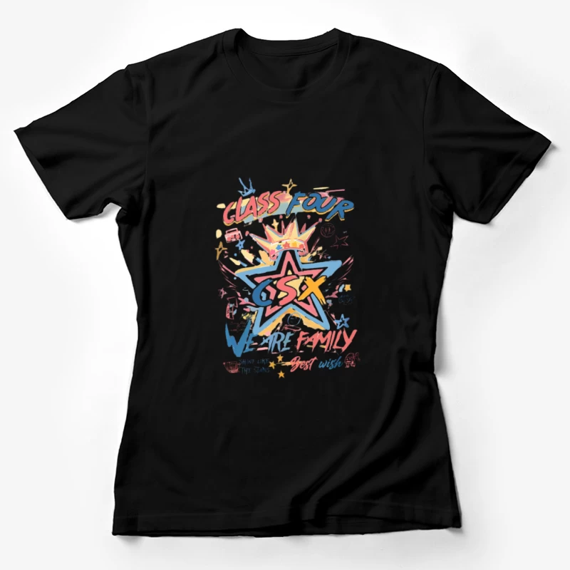 Oeuvre d'art graffiti créative pour la classe 4 Femme T-Shirt