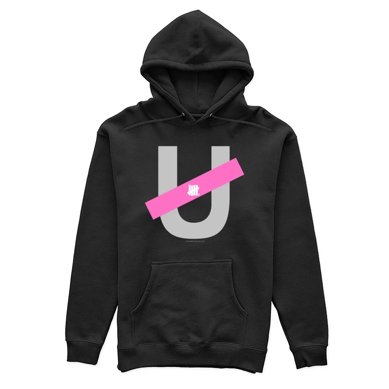 Undefeated Logo mit Pinkem Balken Damen Pullover Hoodie