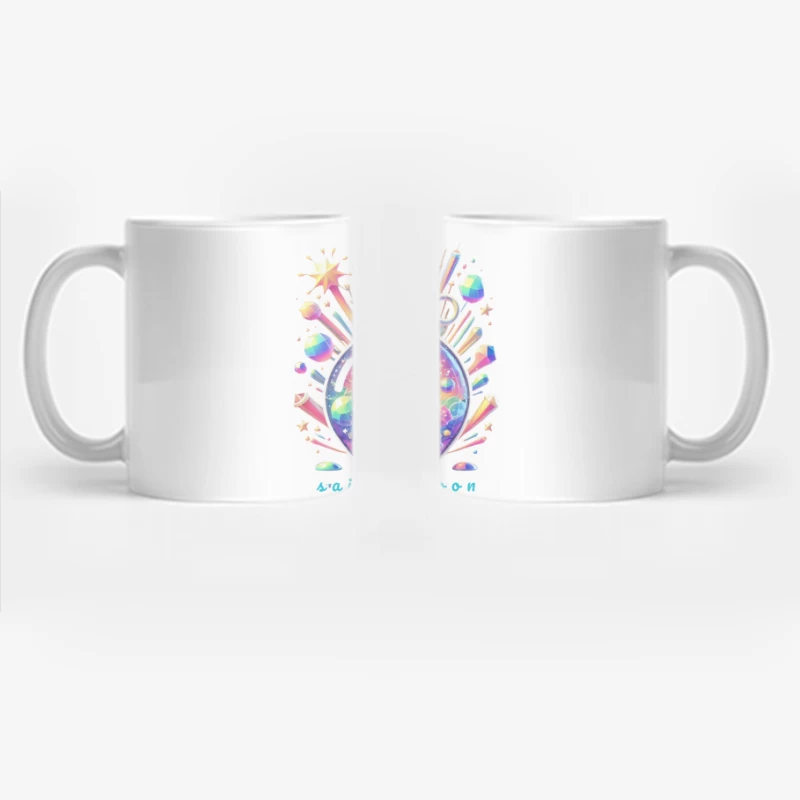 Magical Chibi Sailor in Rainbow Crystal Bottle Coffee Mug