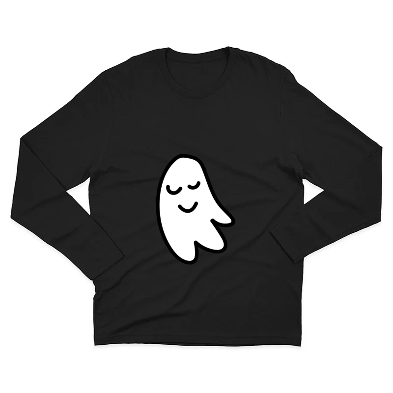 Fantôme souriant minimaliste Homme Manches Longues T-Shirt