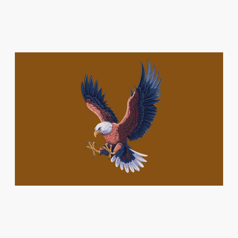 Majestic Bald Eagle: America's Patriotic Symbol in Flight Travel Mug