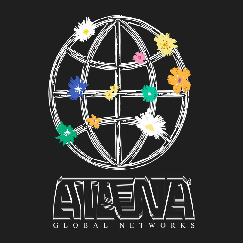 Athena Global Network Logo mit Blumen Herren Tanktops