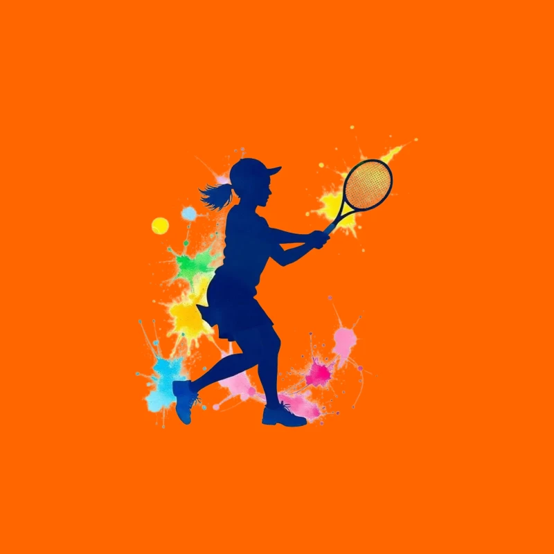 Silhouette of a Female Tennis Player Travel Mug