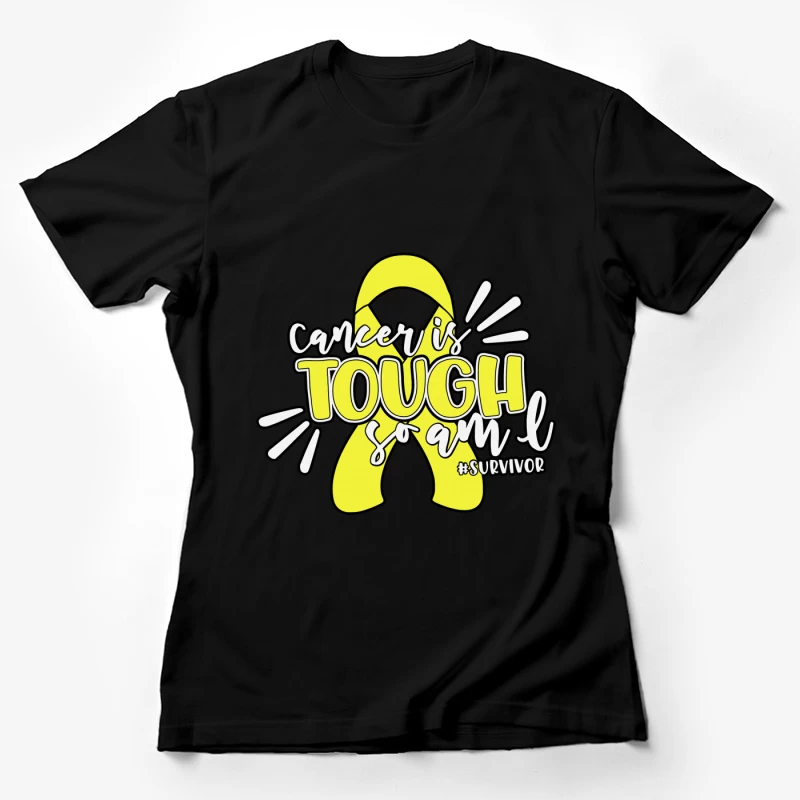 Krebsüberlebender Gelbes Band Damen T-Shirt